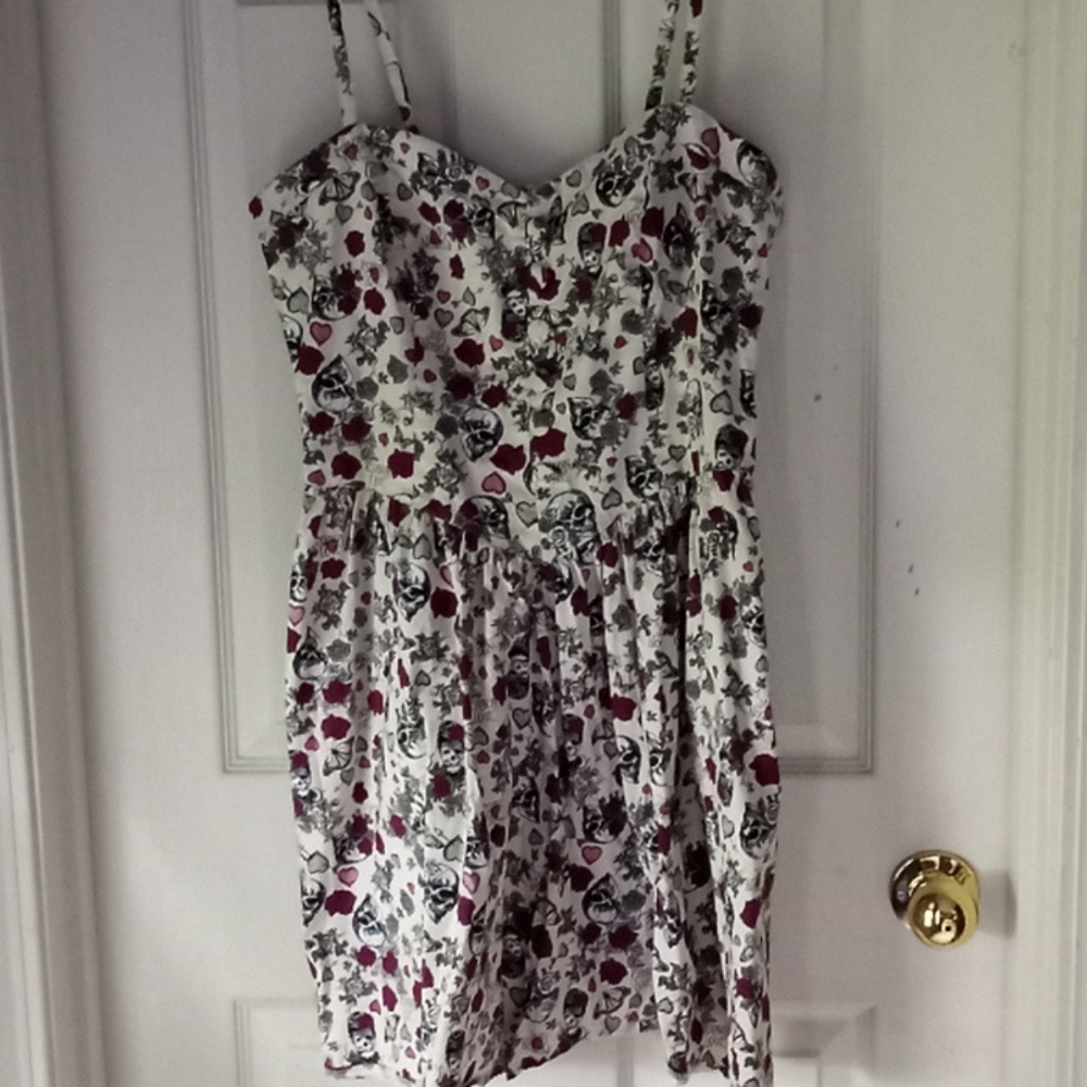 Adorable skull mini dress